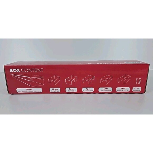 45 Piece Cable Management Kit Wire Cord Organizer 20 Cable Raceway 315 Inch - Picture 4 of 4